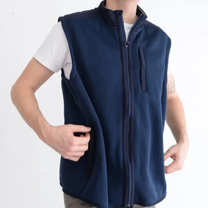 Vineyard Vines Navy Zip Up 100% Cotton Vest  Size XXL